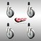 Service Caster 5 Inch 316SS Thermoplastic Rubber Swivel 1-1/2 Inch Expanding Stem Caster Set SCC-SS316EX20S514-TPRB-112-4 - alternate 2